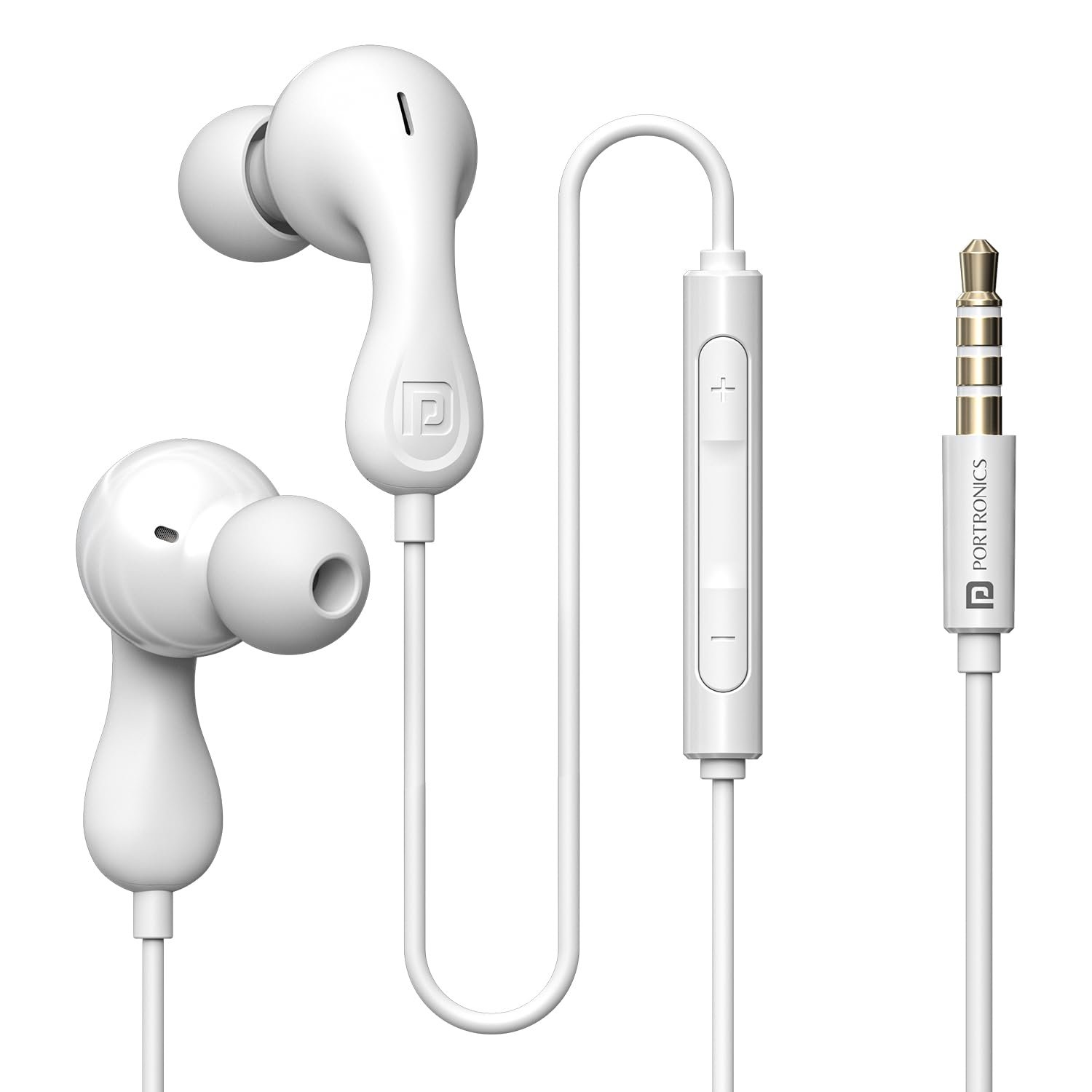 Portronics Conch Kappa in Ear 3.5mm Wired Earphones with in Line HD Mic, Powerful Audio, 14.2mm Dynamic Driver, Unique Earbuds Design, TPE Anti Tangle Wire...