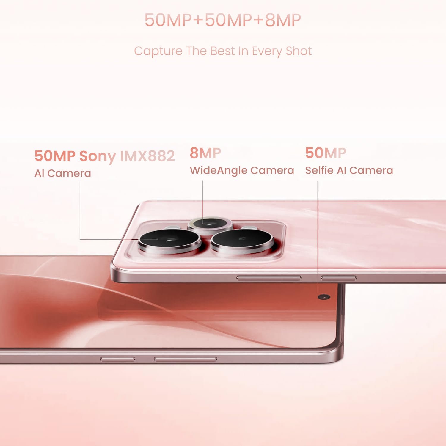 realme 15 5G Smartphone 8+256GB Pink,144Hz HyperGlow 4D Curve Display,7000mAh Battery,80W SuperVOOC,Dual 50MP 4K Cameras,Dimensity 7300+ Chipset,IP69 - Image 4