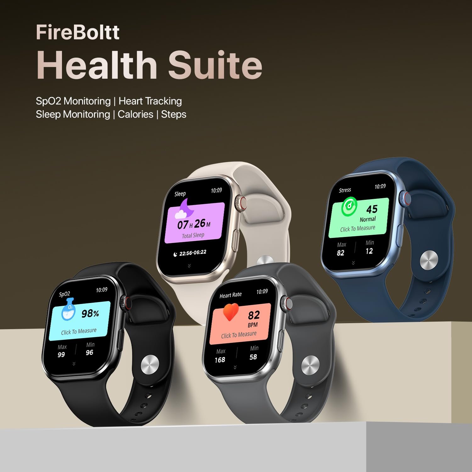 Fire-Boltt Brillia Smart Watch 2.02” Super AMOLED Display, Bluetooth Calling, SpO2, Heart Rate Monitor, 120+ Sports Modes, Fitness Tracker, Voice Assistant, Smart Watch for Man & Women - Image 5