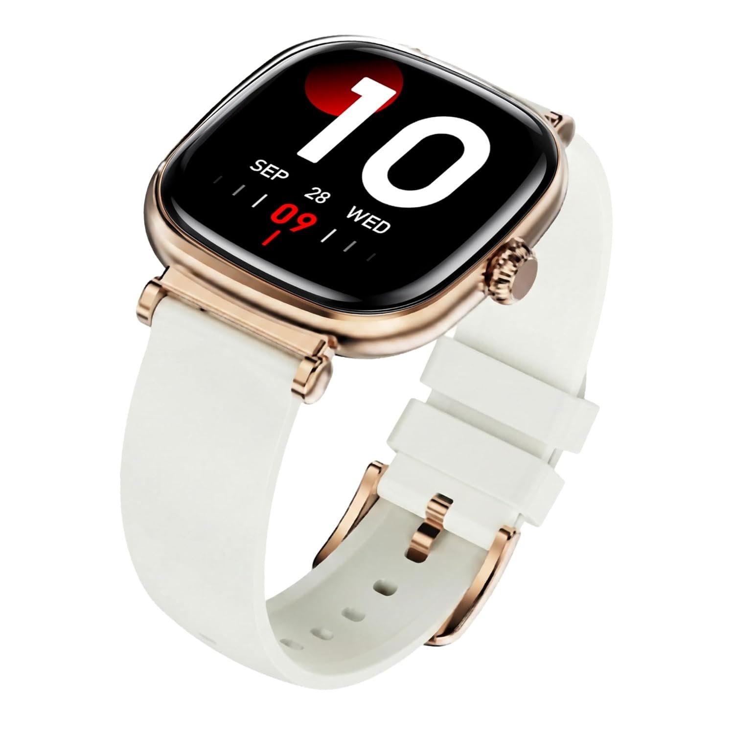 Boat Chrome Ivory Smart Watch for Women, co-Designed with GIVA, 1.7" AMOLED Display, 1000 nits Brightness, Premium Metallic Build, Female Wellness Tracker smartwatch for Women (Pearl Glow)