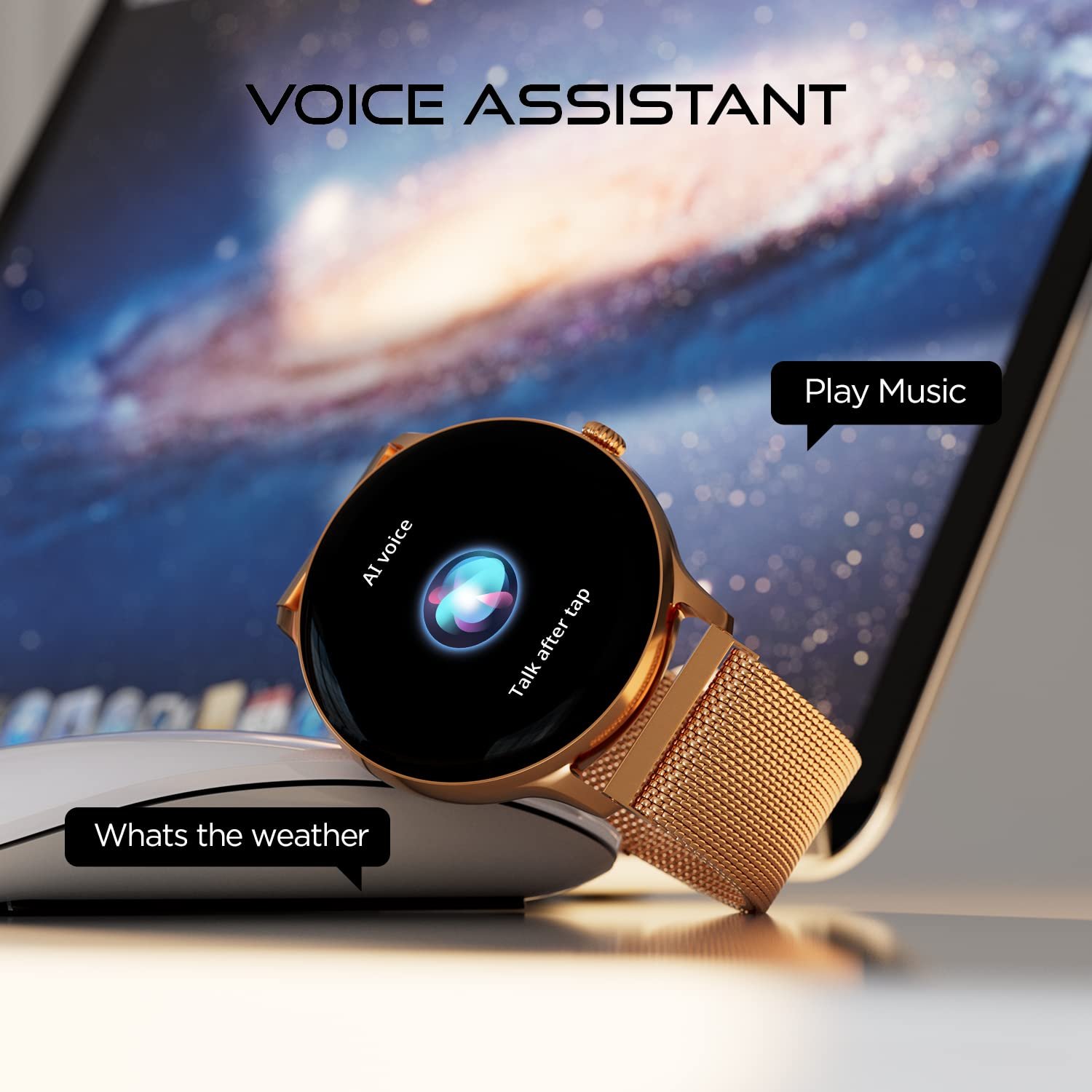 Fire-Boltt Phoenix Ultra Smart Watch 1.39" HD Display, Bluetooth Calling, AI Voice Assistant, 120 Sports Modes, IP67 Waterproof, SpO2 Monitor Smart Watch for Man & Woman - Gold - Image 11