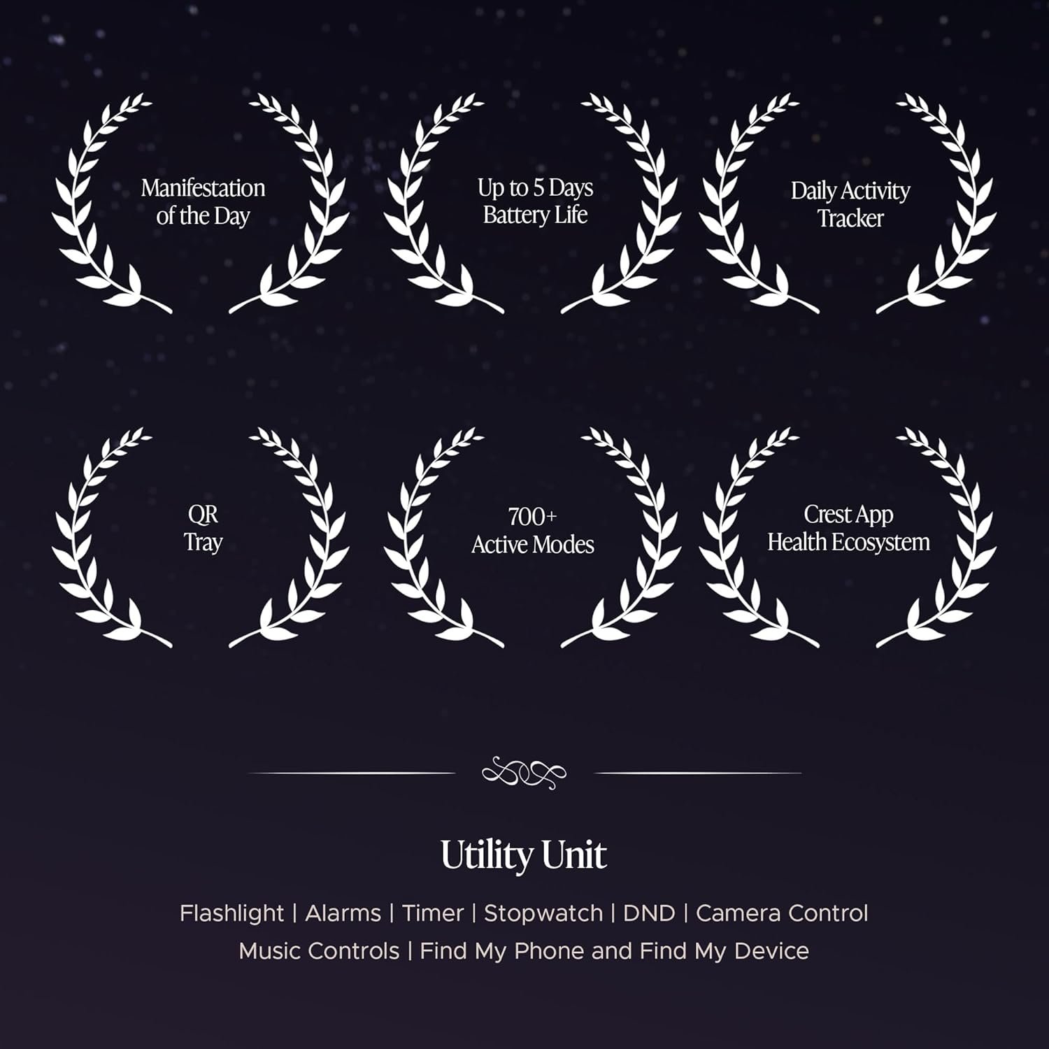 Boat Enigma Gem Women's Luxury Smart Watch w/ 1.19” (3.02cm) AMOLED Display, Emergency SOS Live Location Sharing, Female Wellness, Watch Face Studio, BT Calling, Watch for Woman (Metallic Silver) - Image 10