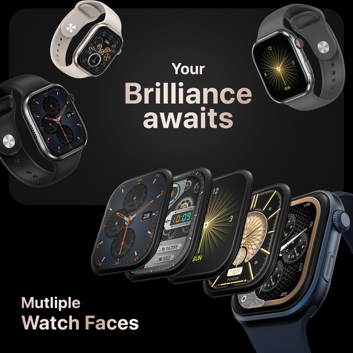 Fire-Boltt Brillia Smart Watch 2.02” Super AMOLED Display, Bluetooth Calling, SpO2, Heart Rate Monitor, 120+ Sports Modes, Fitness Tracker, Voice Assistant, Smart Watch for Man & Women - Image 12