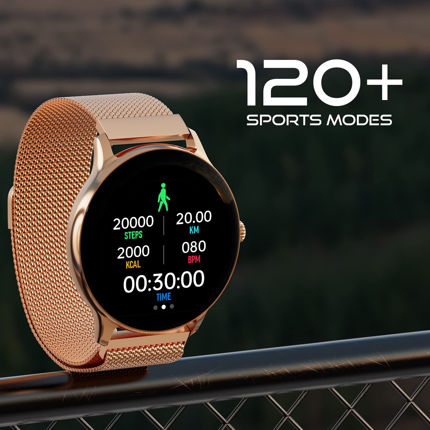 Fire-Boltt Phoenix Ultra Smart Watch 1.39" HD Display, Bluetooth Calling, AI Voice Assistant, 120 Sports Modes, IP67 Waterproof, SpO2 Monitor Smart Watch for Man & Woman - Gold - Image 8