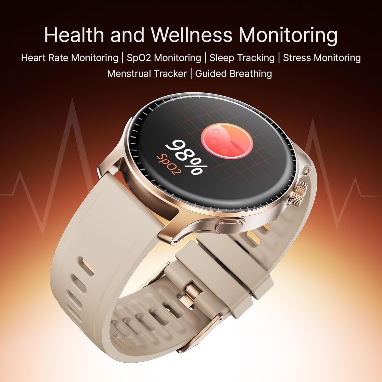 Boat Ultima Prime smartwatch with 1.43” AMOLED Display, AOD, Personalized Fitness Nudges, Functional Crown,100+ Sports Modes, Create Your Own Watchface, smartwatch for Man and Woman (Rose Gold) - Image 4