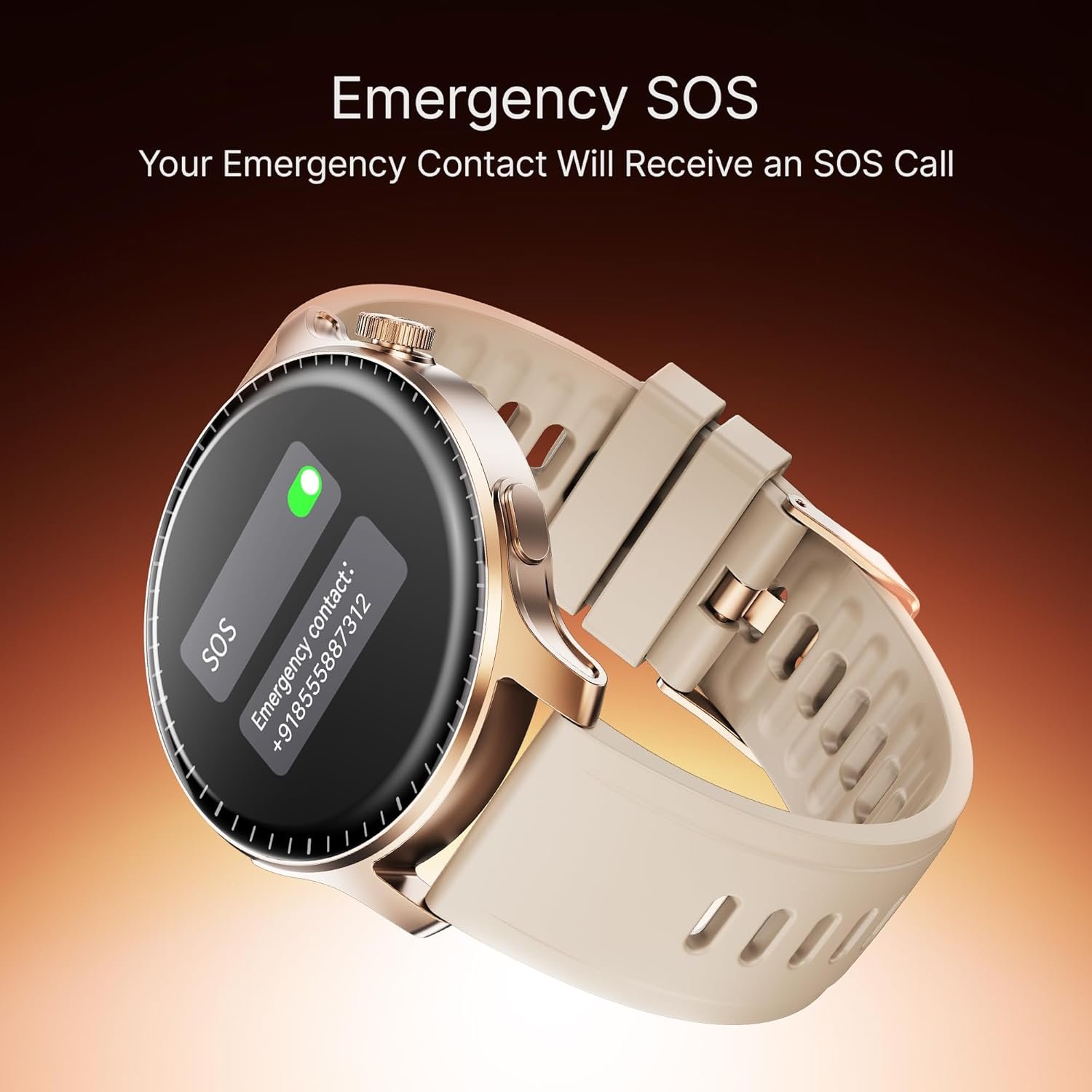 Boat Ultima Prime smartwatch with 1.43” AMOLED Display, AOD, Personalized Fitness Nudges, Functional Crown,100+ Sports Modes, Create Your Own Watchface, smartwatch for Man and Woman (Rose Gold) - Image 7