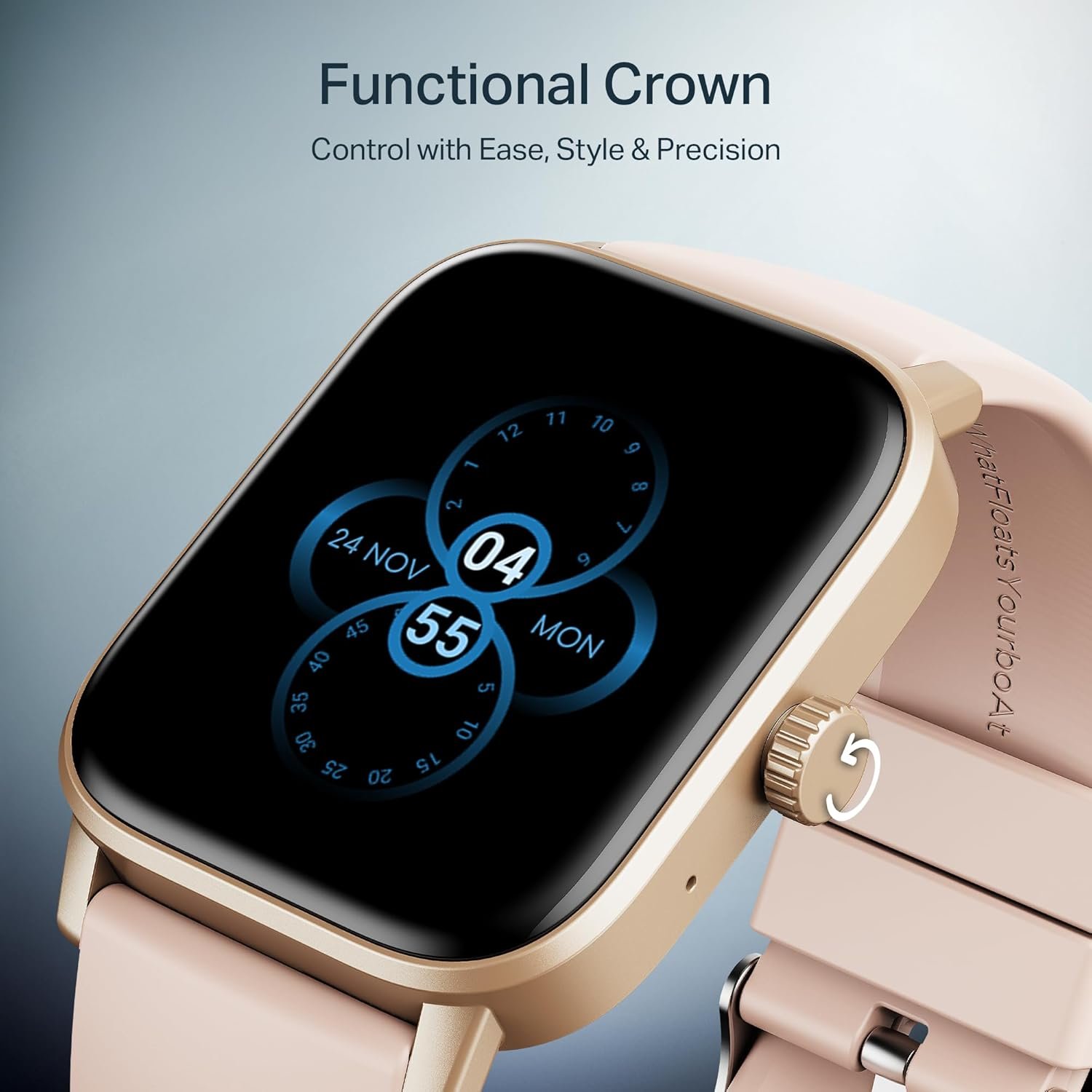 Boat Wave Call 3 Smartwatch 1.83” HD Display with Animated Watch Faces; BT Calling, Functional Crown, Multiple Sports Modes, IP68, HR, SpO2 Monitor, Smart Watches for Men & Women (Spring Blossom) - Image 4