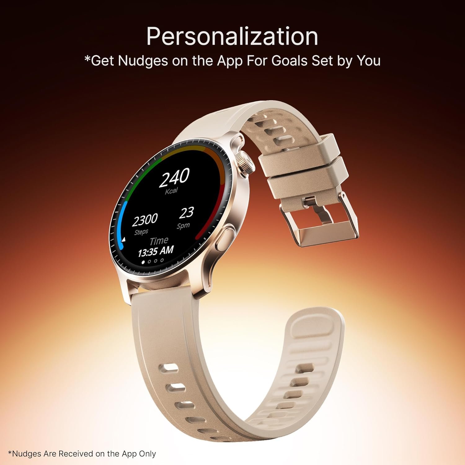 Boat Ultima Prime smartwatch with 1.43” AMOLED Display, AOD, Personalized Fitness Nudges, Functional Crown,100+ Sports Modes, Create Your Own Watchface, smartwatch for Man and Woman (Rose Gold) - Image 9