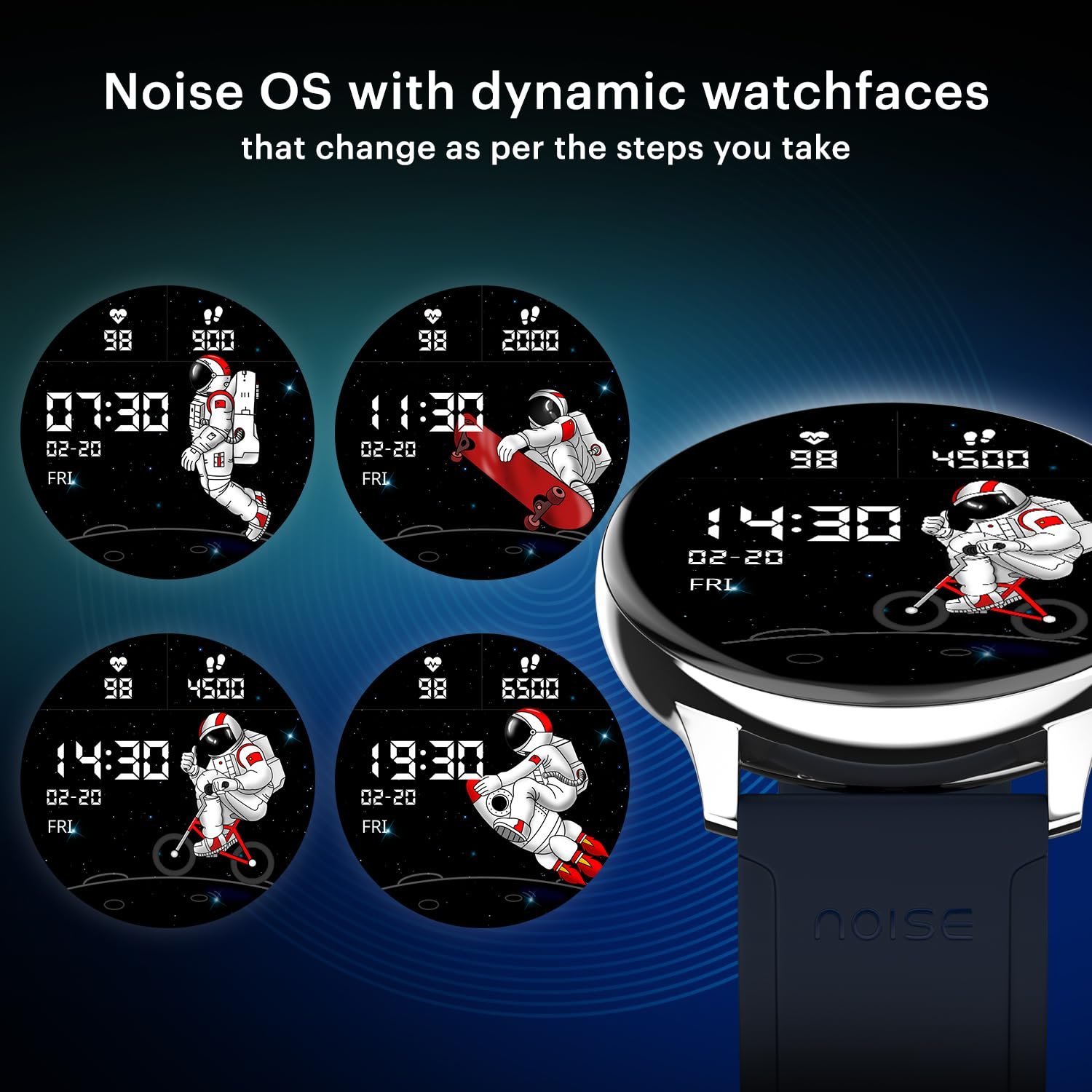 Noise Vortex Plus 1.46 AMOLED Display, AoD, BT Calling, Sleek Metal Finish, 7 Days Battery Life, All New OS with 100+ Watch Faces & Health Suite (Black) - Image 7