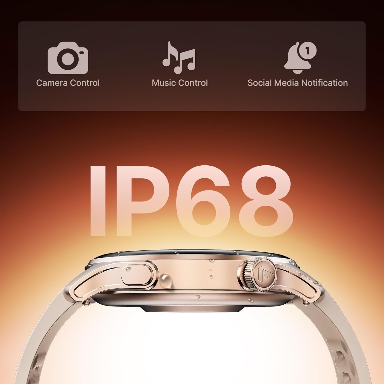 Boat Ultima Prime smartwatch with 1.43” AMOLED Display, AOD, Personalized Fitness Nudges, Functional Crown,100+ Sports Modes, Create Your Own Watchface, smartwatch for Man and Woman (Rose Gold) - Image 3