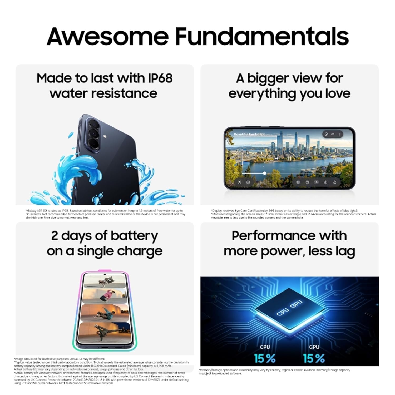 Samsung Galaxy A57 5G (Awesome Navy, 12GB RAM, 256GB Storage), Agentic AI, Triple Camera with Nightography Video, 2 Days Battery Life, 6 Gen OS Upgrades, IP68, 6.9mm Sleek, with No Cost EMI - Image 8