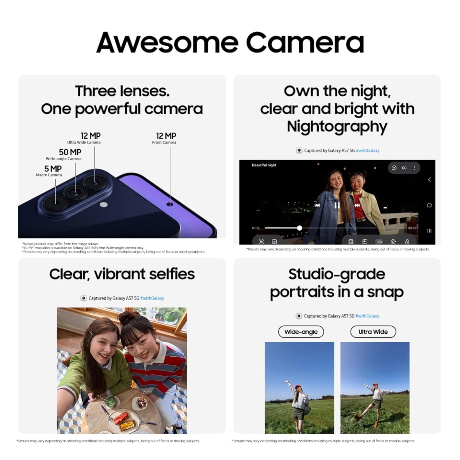 Samsung Galaxy A57 5G (Awesome Navy, 12GB RAM, 256GB Storage), Agentic AI, Triple Camera with Nightography Video, 2 Days Battery Life, 6 Gen OS Upgrades, IP68, 6.9mm Sleek, with No Cost EMI - Image 12