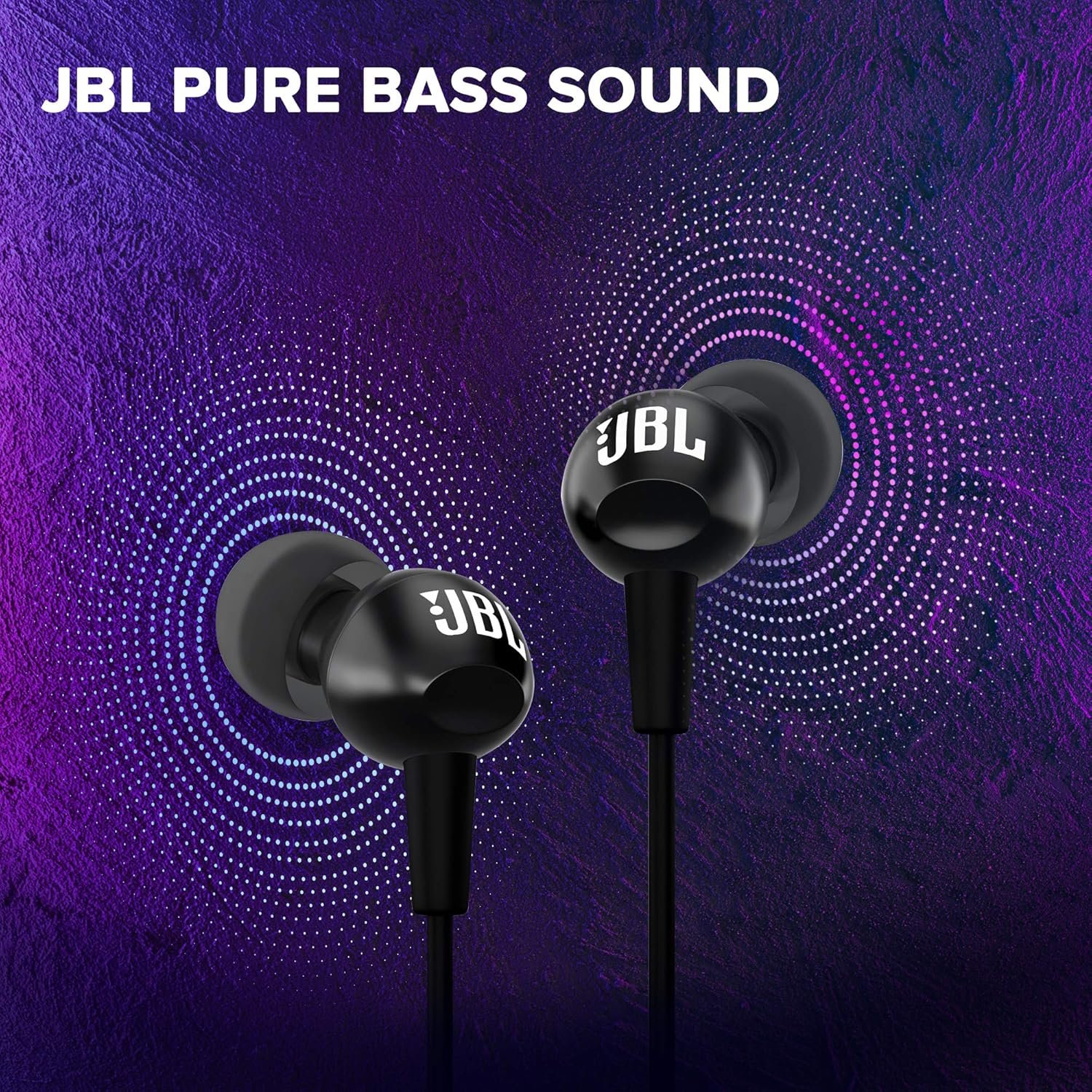 JBL C100SI Wired In Ear Headphones With Mic, Pure Bass Sound, One Button Multi-Function Remote, Premium Metallic Finish, Angled Buds For Comfort Fit (Black) Visit the JBL Store - Image 7