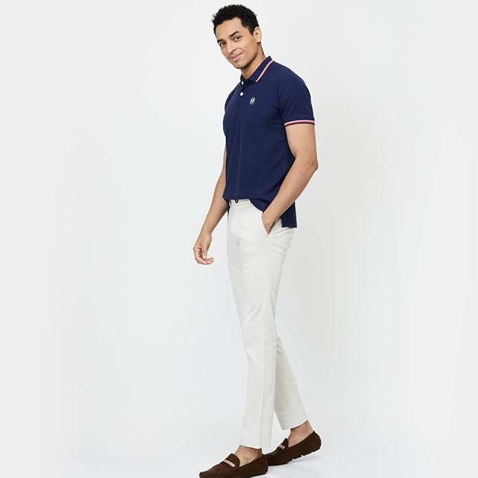 Max Mens Cotton Regular Fit Solid Polo T-Shirt - Image 2