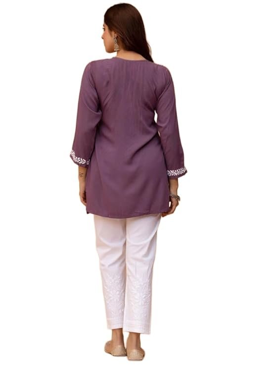 Sidhidata Women’s Rayon Kurti – Stylish 3/4 Sleeve Kurti with Embroidered Neck for Casual & Office Wear - Image 6