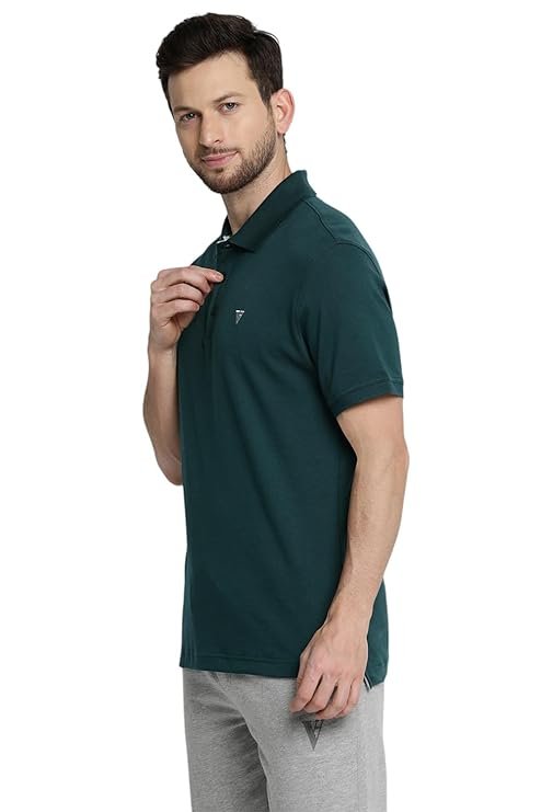 Van Heusen Men’s Polo T-Shirt | Athleisure |Ultra Soft Handfeel | Lightweight | Regular Fit| Short Sleeve| Breathable Fabric | Activewear| Solid Colors |Style 60033 - Image 2