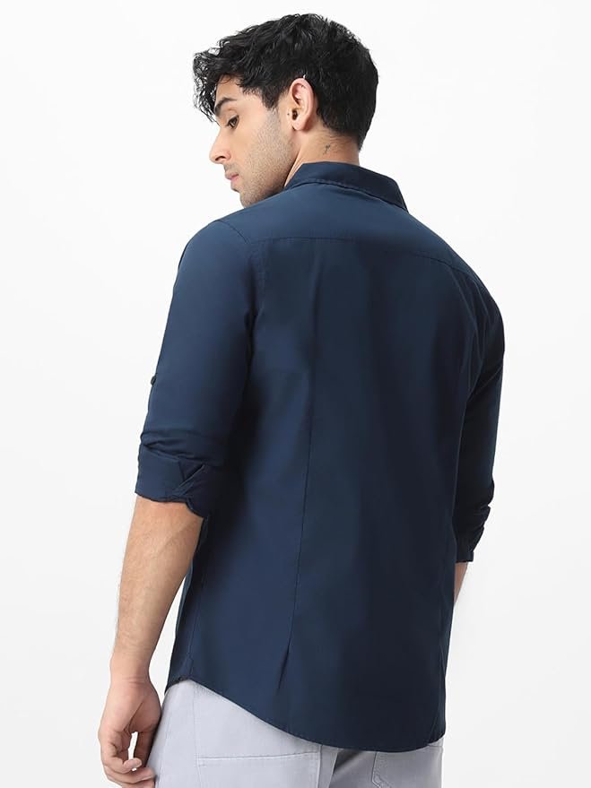 Urbano Fashion Men's Cotton Full Sleeve Regular Fit Casual Solid Shirt - Image 2