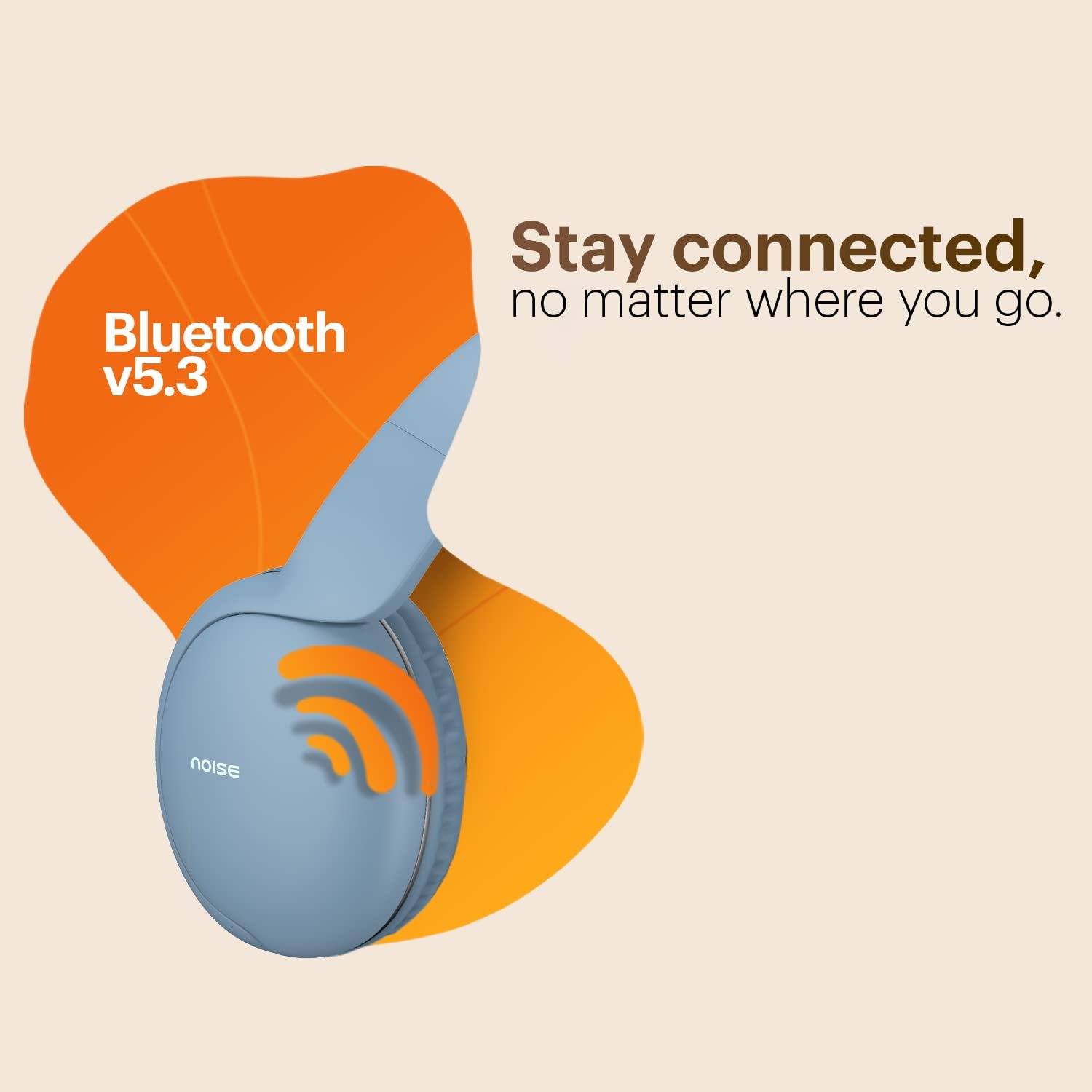 Noise Two Wireless On Ear Headphones with 50 Hours Playtime, Low Latency(up to 45ms), 4 Play Modes, Dual Pairing, BT v5.3 (Serene Blue) - Image 3