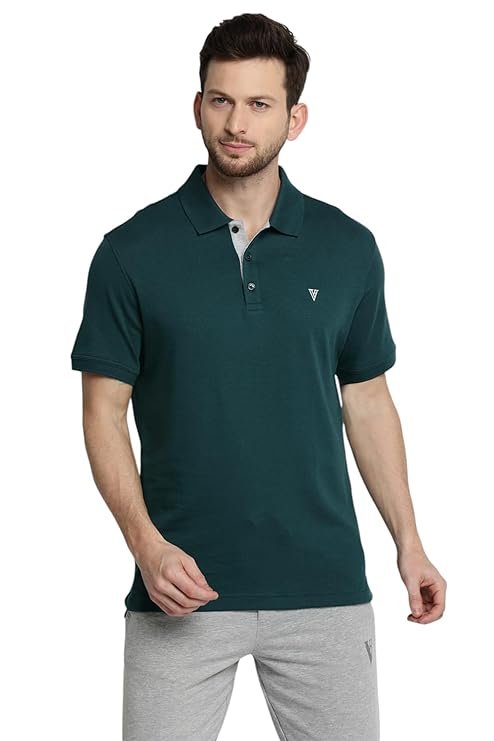 Van Heusen Men’s Polo T-Shirt | Athleisure |Ultra Soft Handfeel | Lightweight | Regular Fit| Short Sleeve| Breathable Fabric | Activewear| Solid Colors |Style 60033