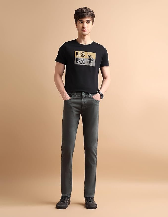 U.S. Polo Assn. Slim Fit Jeans for Men, Mid-Rise Waist, Stylish Mens Jeans for Office & Regular Wear - Image 2