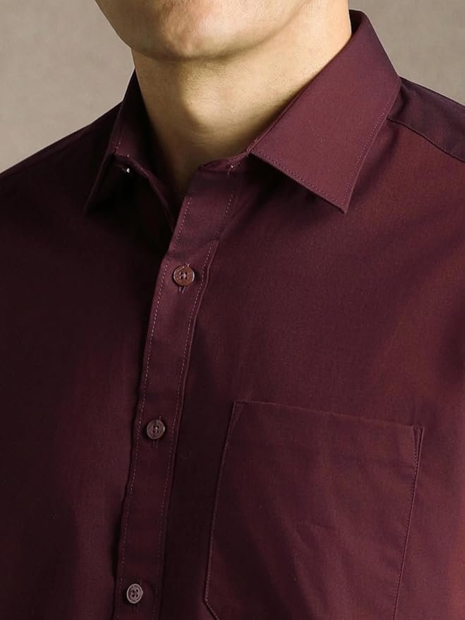 Louis Philippe Men's Regular Fit Easy to Iron Everyday wear Premium Cotton Full Sleeve Solid Formal Shirt - Image 7