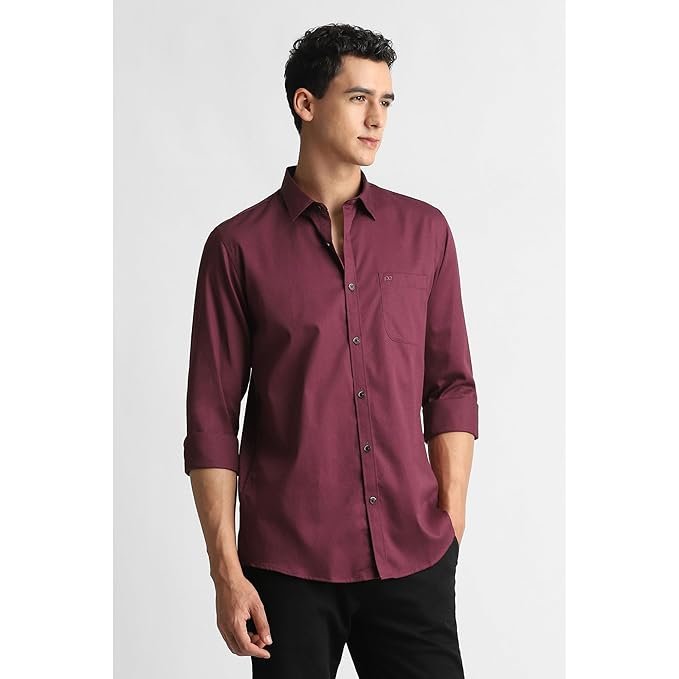 Peter England Men’s Slim Fit Full Sleeve Casual Shirt in Twill Weave Cotton - Image 4