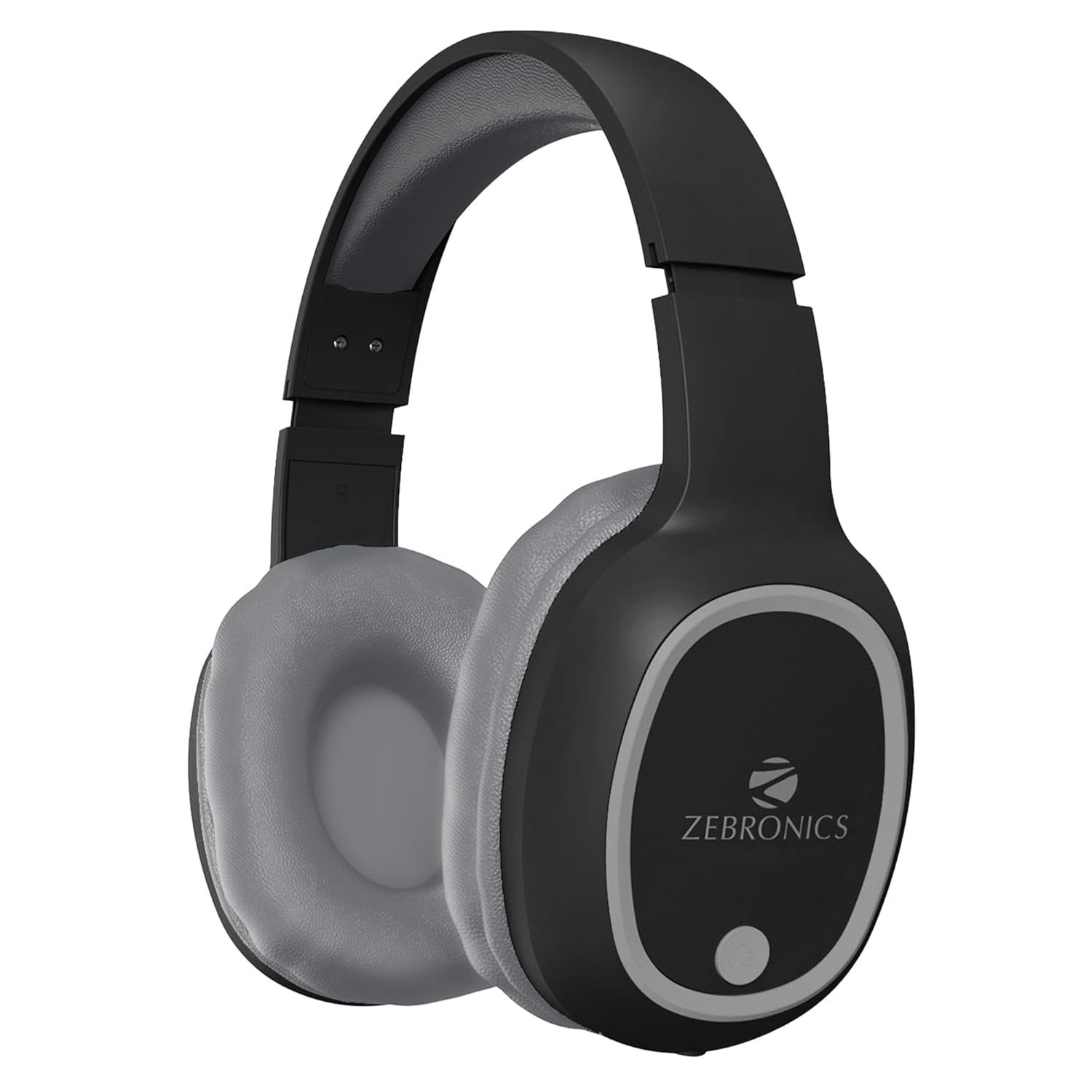 Zebronics Wireless Headphones, Upto 60Hrs Playback, 40mm Drivers, BT v6.0, AUX, Micro SD, Media/Volume Control, Type-C Charging, Dual Pairing, Gaming Mode, Adjustable Headband (Thunder, Black)