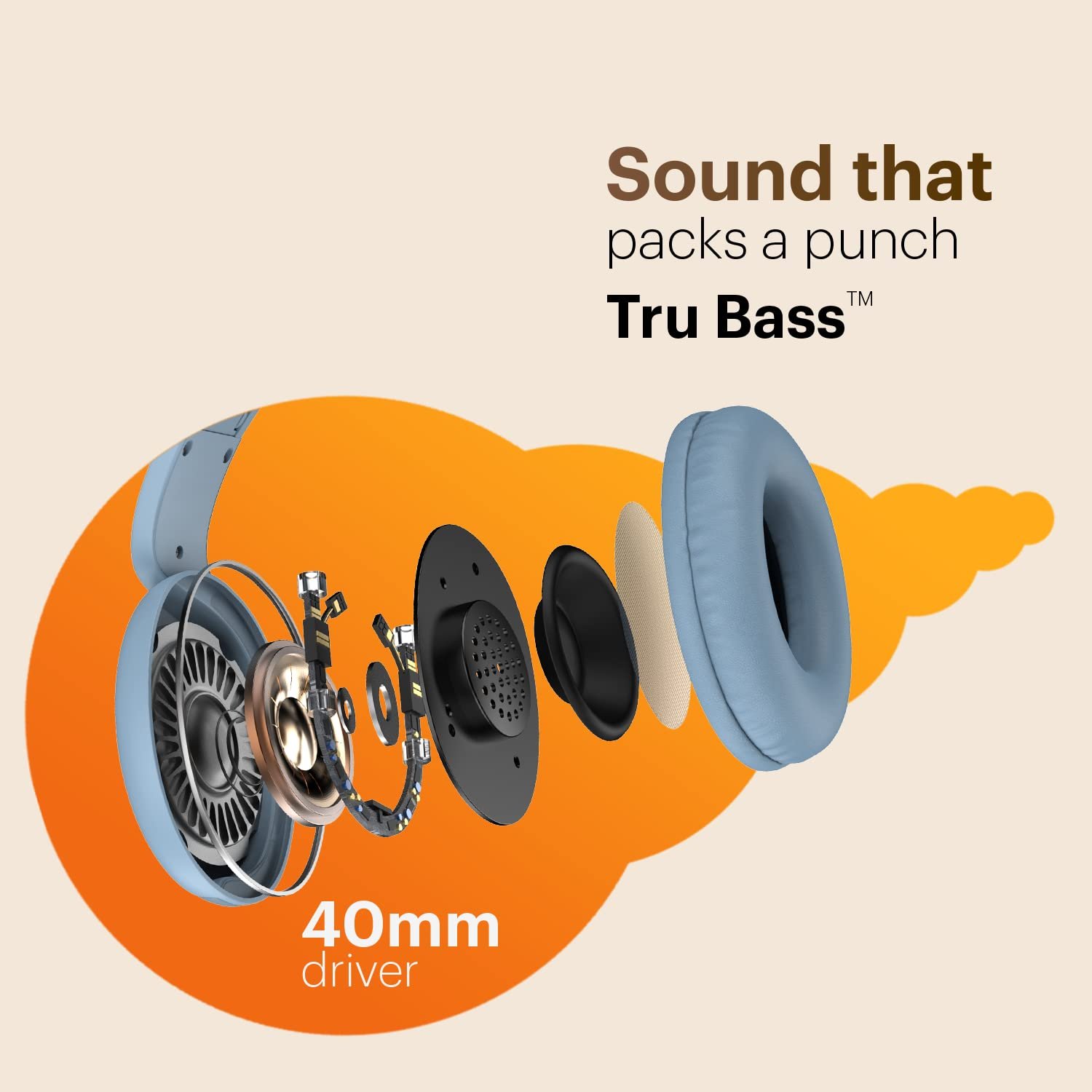 Noise Two Wireless On Ear Headphones with 50 Hours Playtime, Low Latency(up to 45ms), 4 Play Modes, Dual Pairing, BT v5.3 (Serene Blue) - Image 10