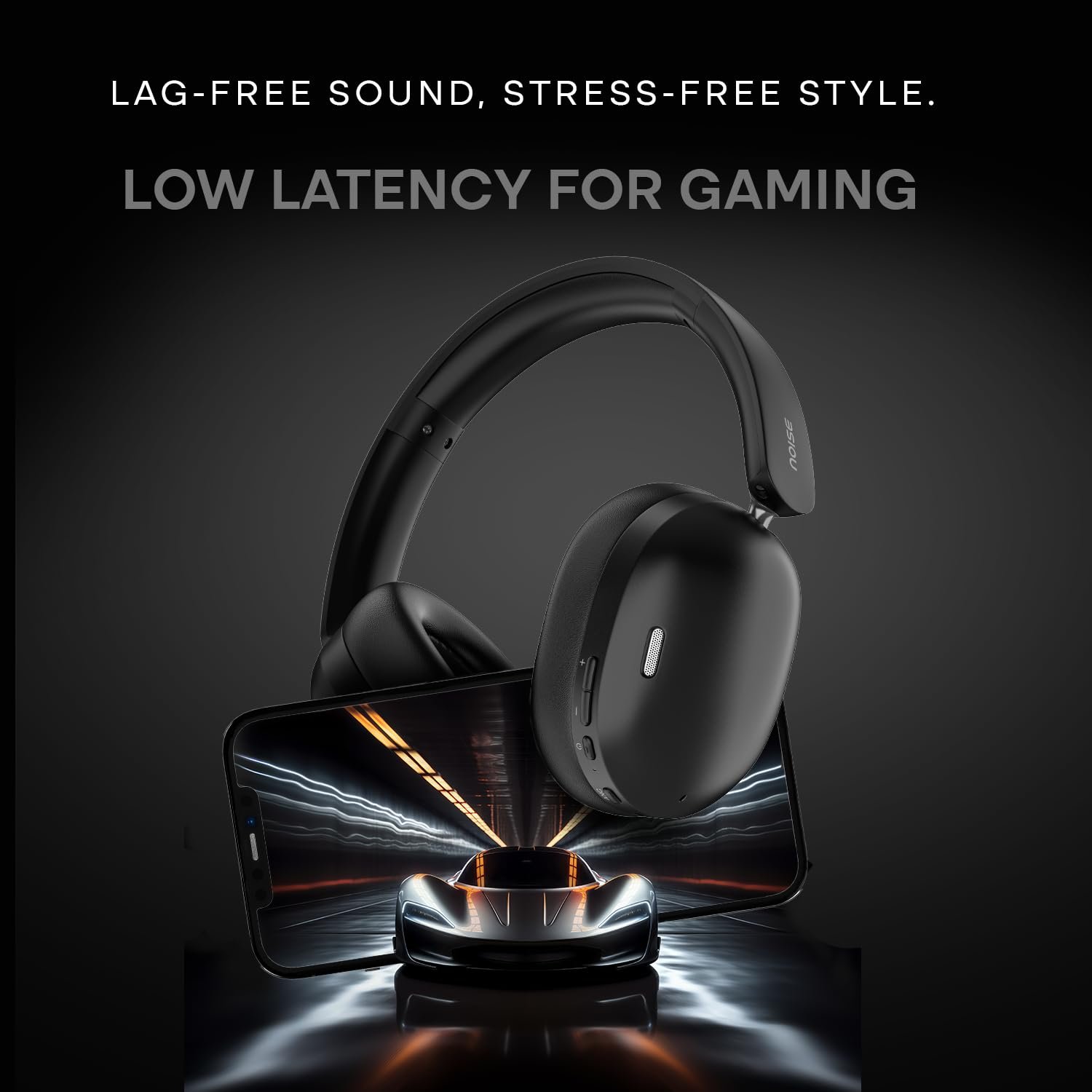 Noise Newly Launched Airwave Max XR Wireless Over-Ear Headphones with 120H Playtime, ANC, HFA Tech, Spatial Audio, Dual Pairing,BT V6.0(Carbon Black) - Image 9