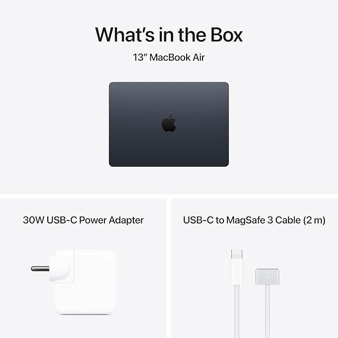 Apple 2026 MacBook Air 13″ Laptop with M5 chip: AI and Apple Intelligence, 34.46 cm (13.6″) Liquid Retina Display, 16GB Unified Memory, 512GB SSD Storage, 12MP Center Stage Camera, Touch ID; Midnight - Image 2