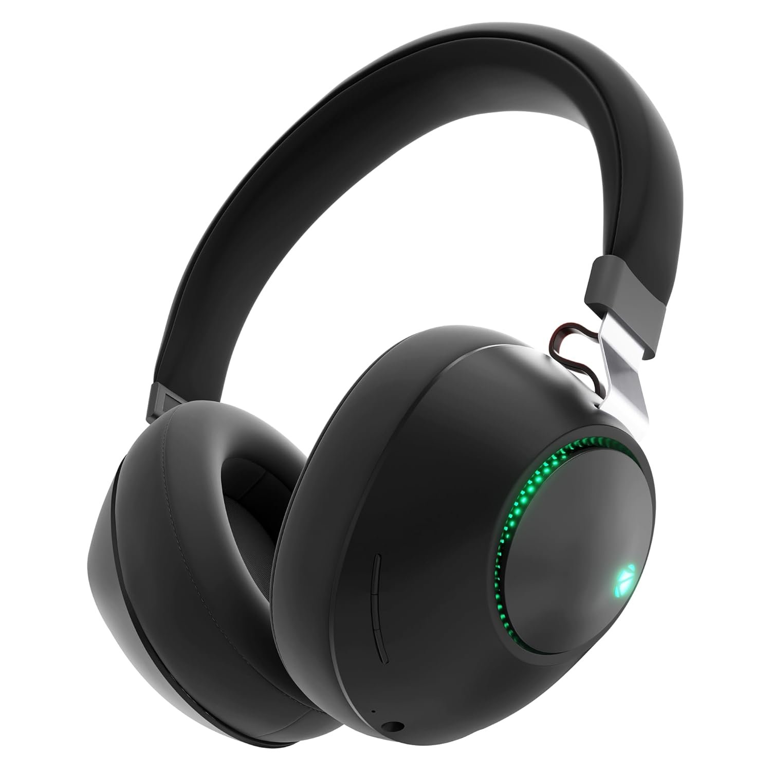 ZEBRONICS Duke Over Ear Wireless Headphone with Up to 60h Backup,Supports Bluetooth,Dual Pairing,Gaming Mode,Environmental Noise Cancellation (ENC),LED Lights,Deep Bass,Voice Assistant Support (Black)