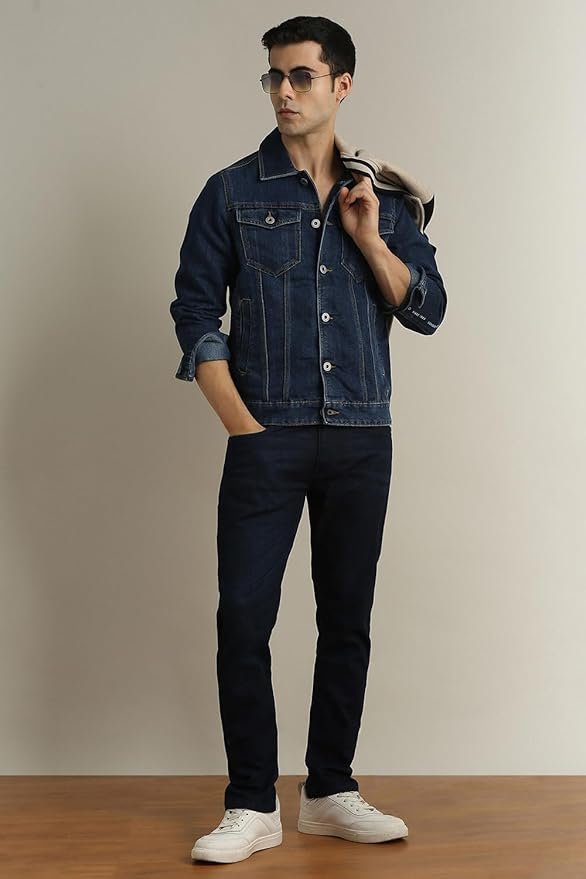 Peter England Men's Slim Tapered Jeans | Denim | Casual Wear | Modern Fit - Image 2