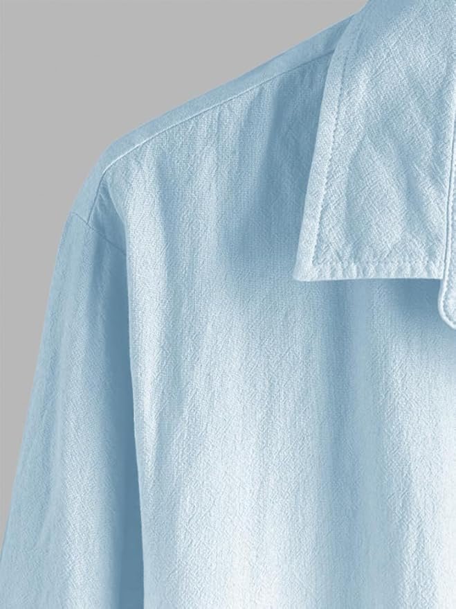 BE ACTIVE Men's Solid Slim Fit Cotton Casual Shirt || Men Stylish Shirt || Spread Collar & Full Sleeves - Image 5