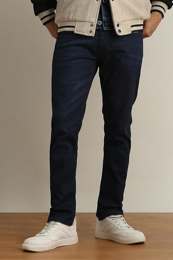 Peter England Men's Slim Tapered Jeans | Denim | Casual Wear | Modern Fit - Image 3