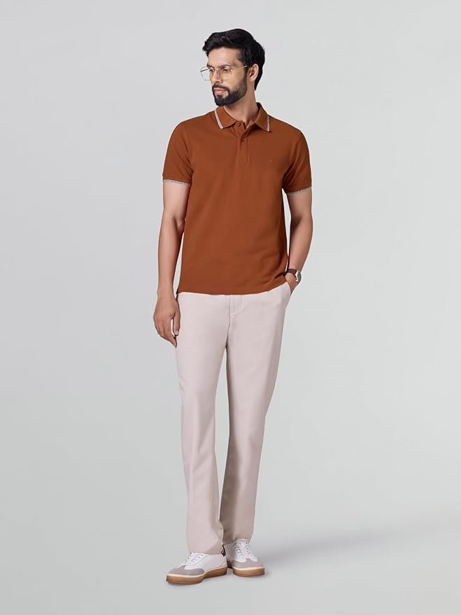 XYXX Accent Men's Solid Cotton Polo T Shirt | Collar Tshirts | Half Sleeves | Solid-Slim Fit - Image 3