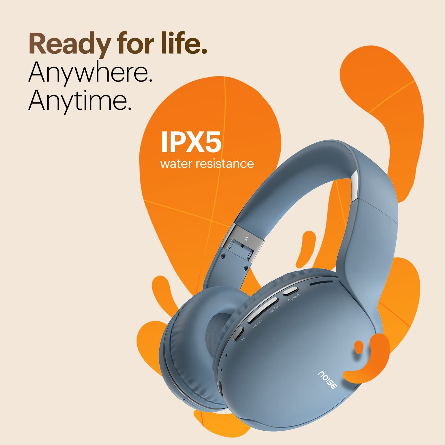 Noise Two Wireless On Ear Headphones with 50 Hours Playtime, Low Latency(up to 45ms), 4 Play Modes, Dual Pairing, BT v5.3 (Serene Blue) - Image 6