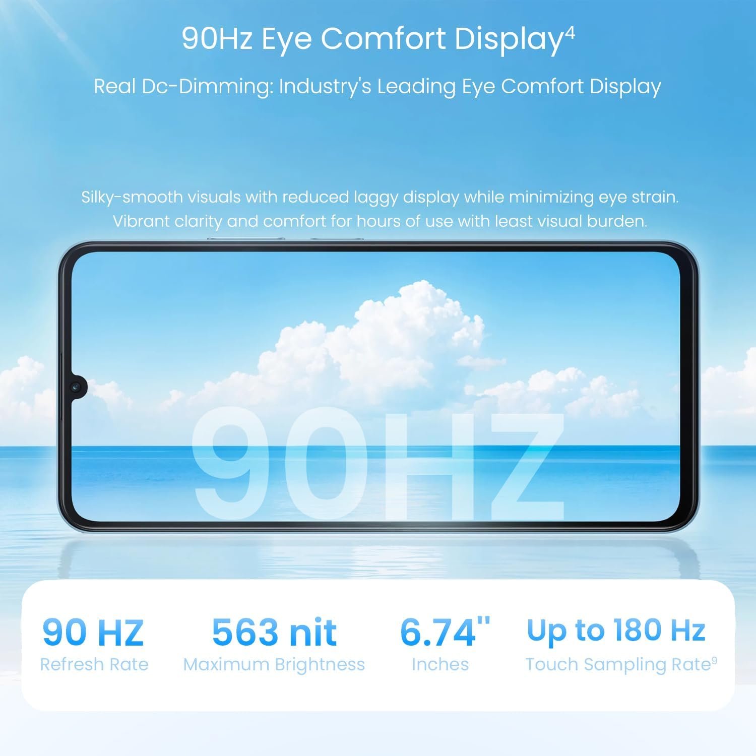 realme C71 4G Smartphone 6GB+128GB,6.745 inch Screen, 90Hz Eye Comfort Display, 6300mAh Battery, 37MP Cameras, Unisoc T7250 Chip, IP54, Sea Blue - Image 5