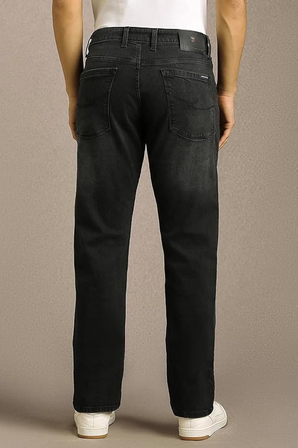 Louis Philippe Men's Regular Fit Stretch Fabric for Comfort Premium Wash Aesthetic Authentic Twill and Durable Jeans - Image 3