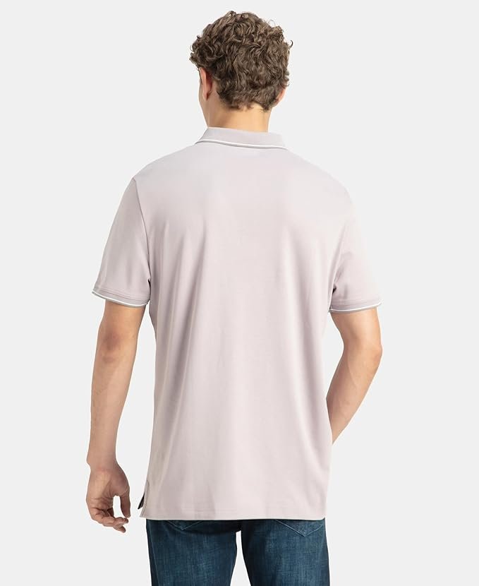 Jockey 3911 Men's Super Combed Cotton Rich Solid Half Sleeve Polo T-Shirt (Logo Design May Vary) - Image 2