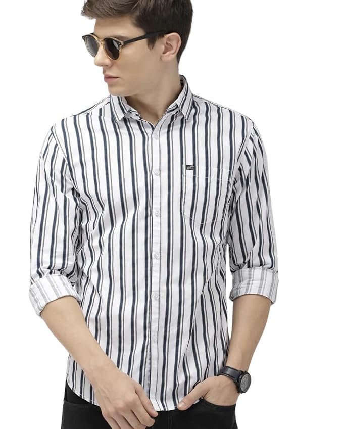 The Indian Garage Co Men Slim Fit Checkered Full Sleeves Spread Collar Casual Shirt