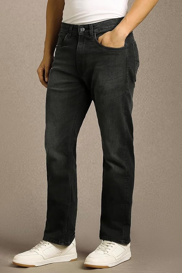Louis Philippe Men's Regular Fit Stretch Fabric for Comfort Premium Wash Aesthetic Authentic Twill and Durable Jeans - Image 2