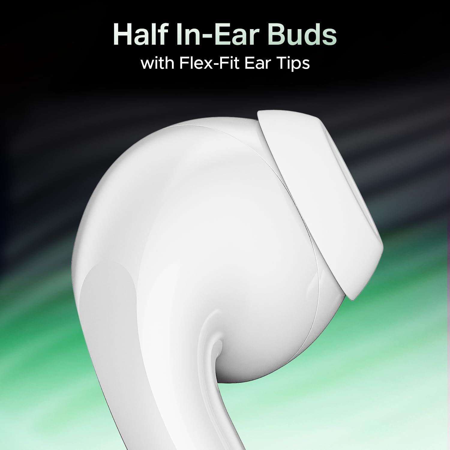 boAt Airdopes 101v2, 35H Battery, ENx Tech, 13mm Drivers, ASAP Charge, Flex-Fit Ear Tips,Stream Ad Free Music via App Support, Bluetooth Earbuds, TWS Ear Buds Wireless Earphones with mic (Smoke White) - Image 2