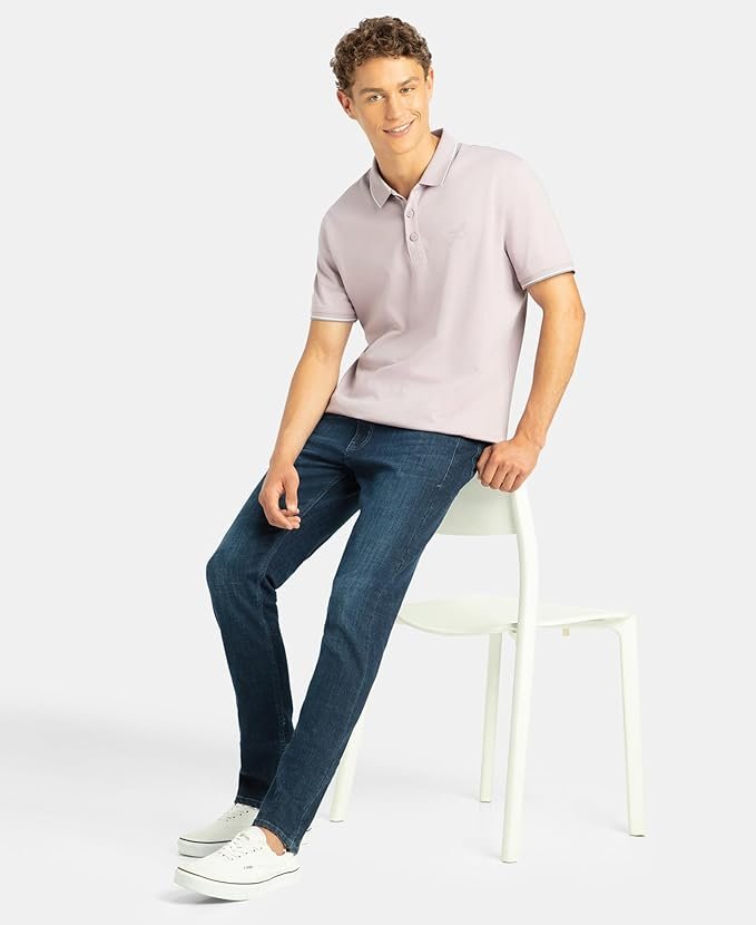 Jockey 3911 Men's Super Combed Cotton Rich Solid Half Sleeve Polo T-Shirt (Logo Design May Vary) - Image 3