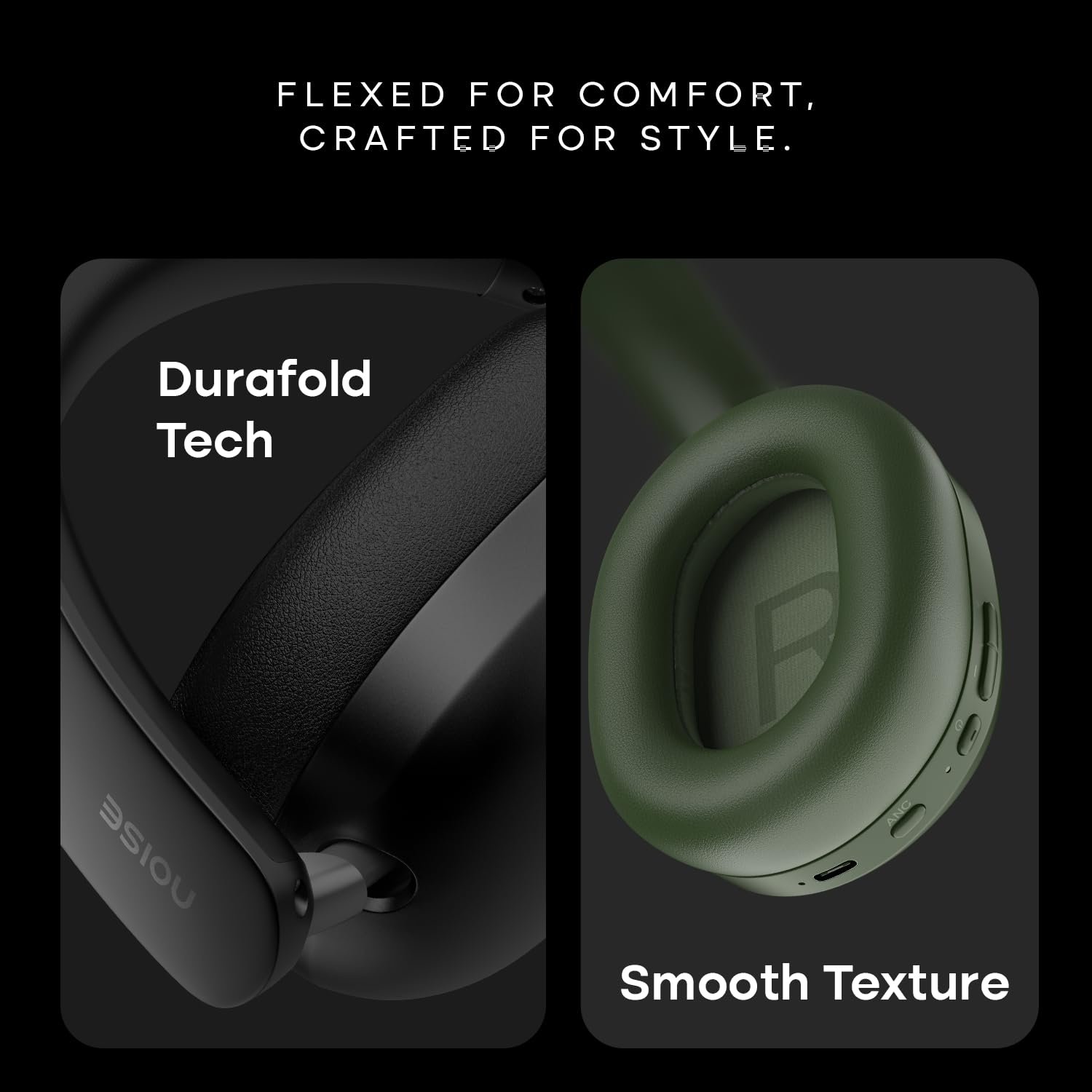 Noise Newly Launched Airwave Max XR Wireless Over-Ear Headphones with 120H Playtime, ANC, HFA Tech, Spatial Audio, Dual Pairing,BT V6.0(Carbon Black) - Image 2