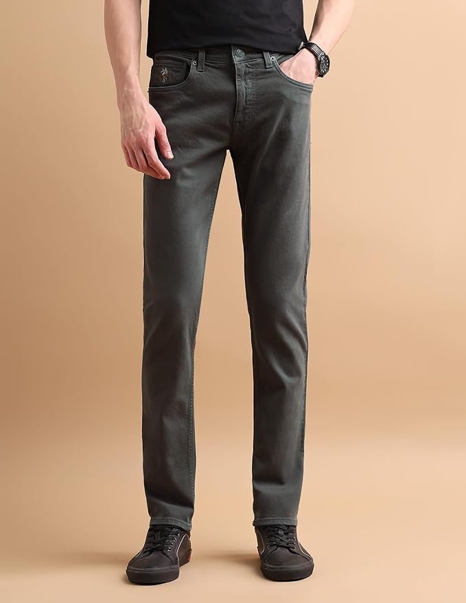 U.S. Polo Assn. Slim Fit Jeans for Men, Mid-Rise Waist, Stylish Mens Jeans for Office & Regular Wear - Image 3