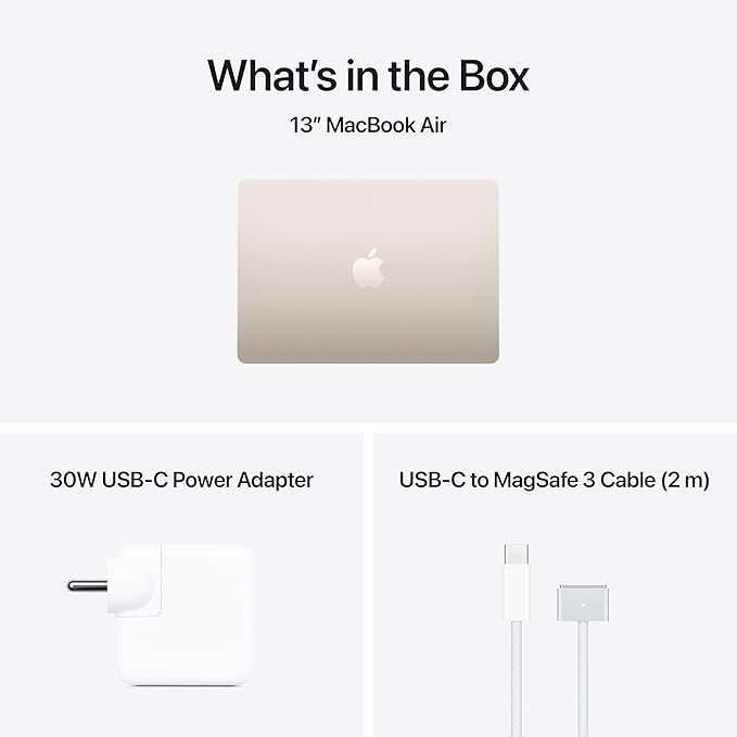 Apple 2026 MacBook Air 13″ laptop with M5 chip: AI and Apple Intelligence, 34.46 cm (13.6″) Liquid Retina Display, 16GB Unified Memory, 512GB SSD Storage, 12MP Center Stage Camera, Touch ID; Starlight - Image 3