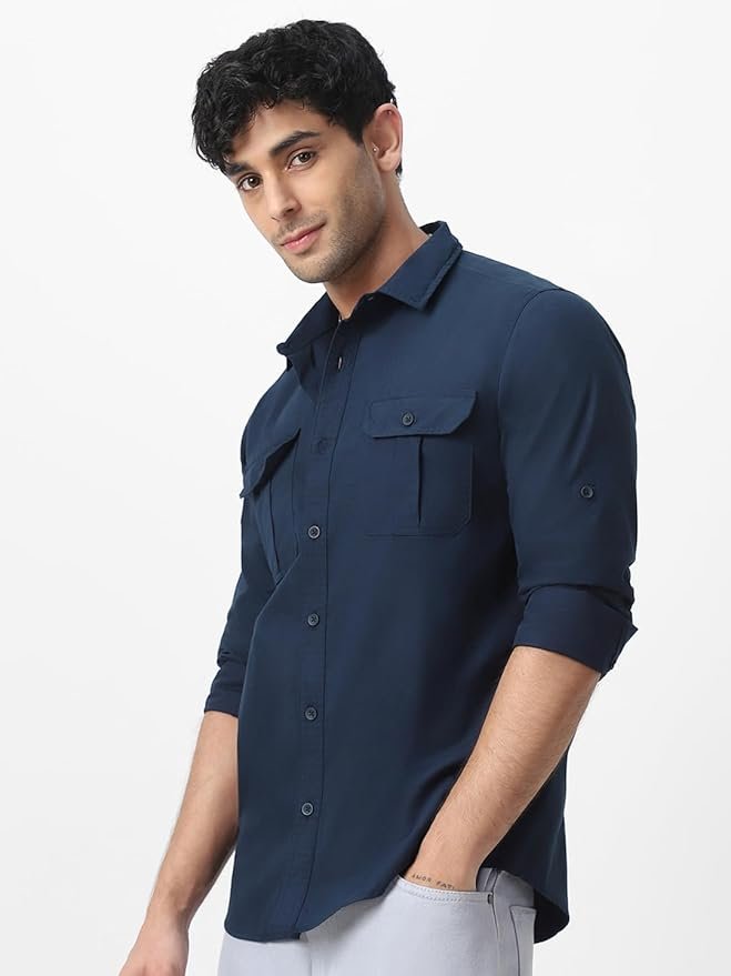 Urbano Fashion Men's Cotton Full Sleeve Regular Fit Casual Solid Shirt - Image 5