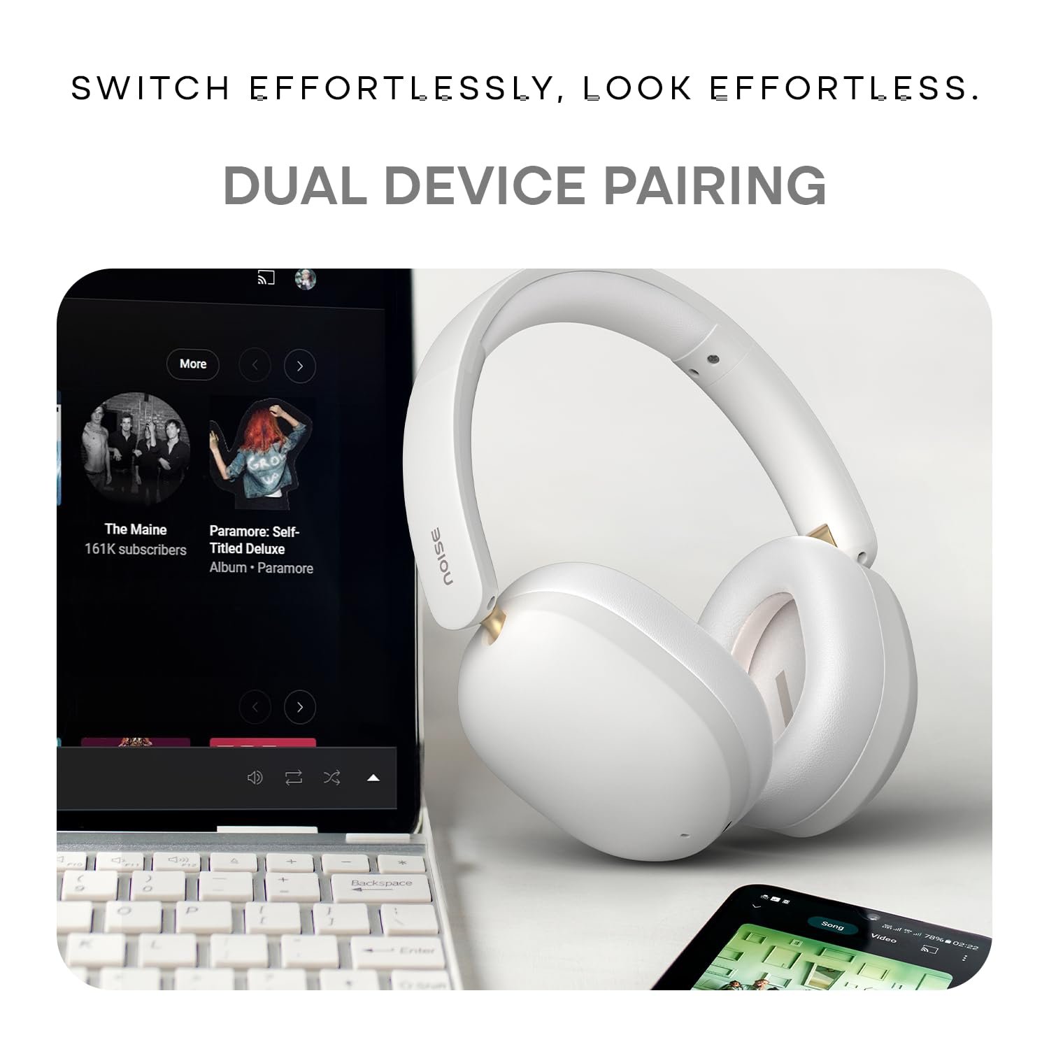 Noise Newly Launched Airwave Max XR Wireless Over-Ear Headphones with 120H Playtime, ANC, HFA Tech, Spatial Audio, Dual Pairing,BT V6.0(Carbon Black) - Image 6