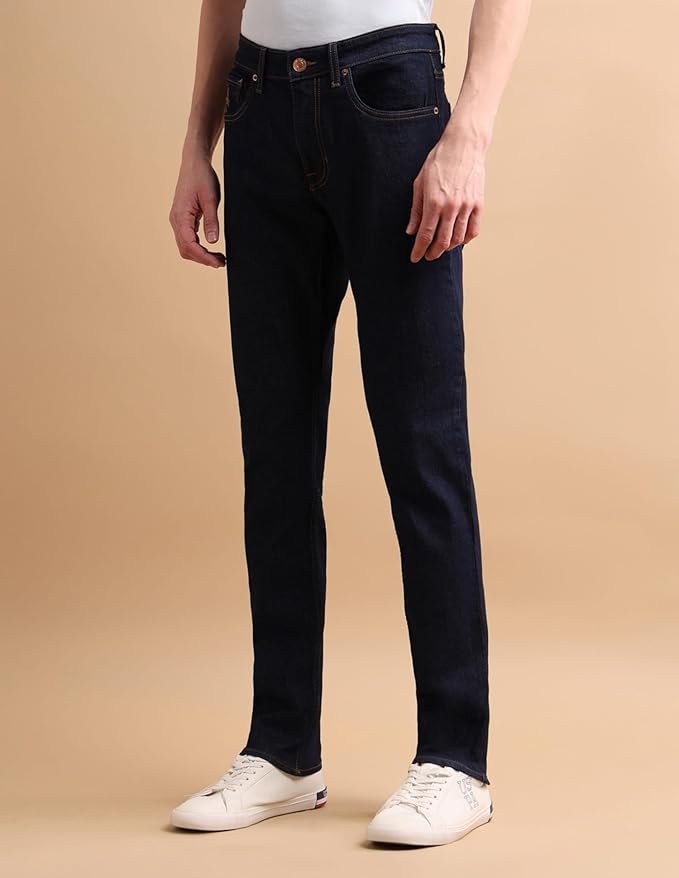 U.S. Polo Assn. Slim Fit Jeans for Men, Denim Weave, Mid Rise, Casual Wear Mens Jeans - Image 3