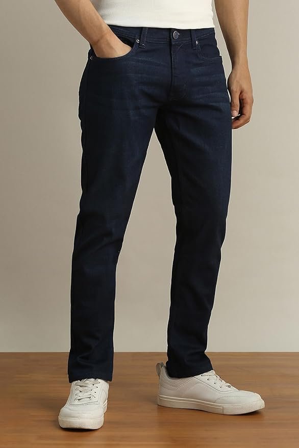 Peter England Men's Slim Tapered Jeans | Denim | Casual Wear | Modern Fit - Image 4